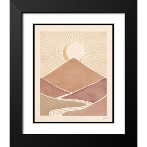 Mid Century Landscape II Black Modern Wood Framed Art Print with Double Matting by Penner, Janelle