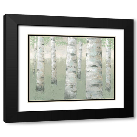 Spring Birch Black Modern Wood Framed Art Print with Double Matting by Wiens, James