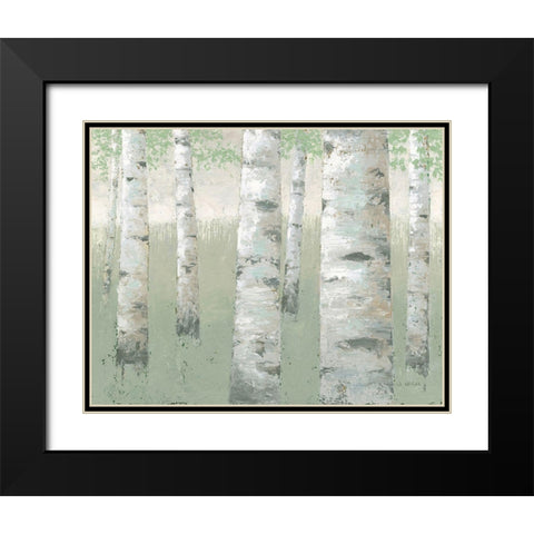 Spring Birch Black Modern Wood Framed Art Print with Double Matting by Wiens, James