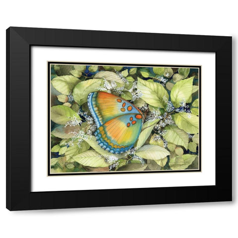 Royal Butterfly Black Modern Wood Framed Art Print with Double Matting by McKenna, Kathleen Parr