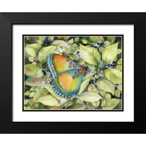 Royal Butterfly Black Modern Wood Framed Art Print with Double Matting by McKenna, Kathleen Parr