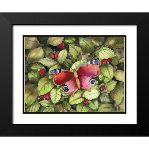 Majestic Butterfly Black Modern Wood Framed Art Print with Double Matting by McKenna, Kathleen Parr