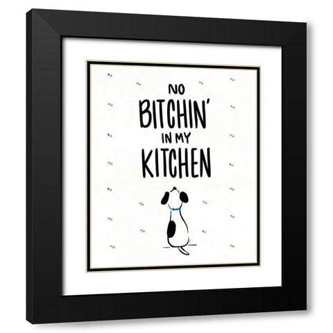 Kitchen Etiquette I Black Modern Wood Framed Art Print with Double Matting by York, Leah