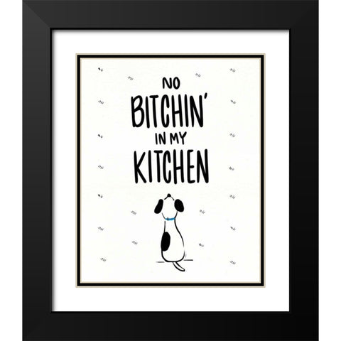 Kitchen Etiquette I Black Modern Wood Framed Art Print with Double Matting by York, Leah