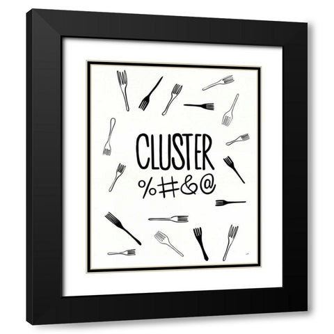 Kitchen Etiquette V Black Modern Wood Framed Art Print with Double Matting by York, Leah