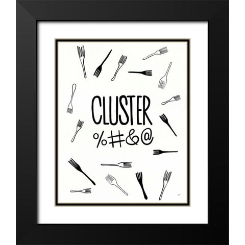 Kitchen Etiquette V Black Modern Wood Framed Art Print with Double Matting by York, Leah
