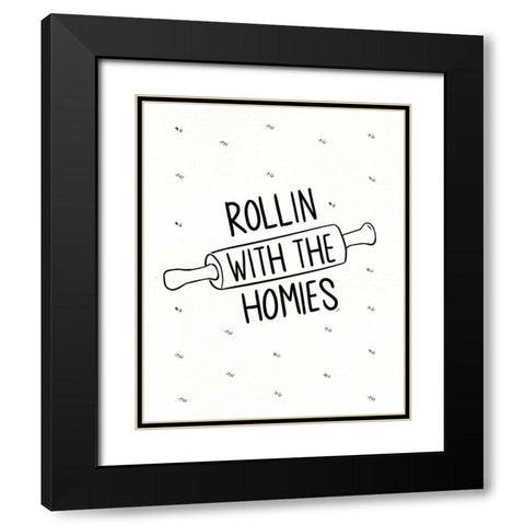 Kitchen Etiquette VI Black Modern Wood Framed Art Print with Double Matting by York, Leah