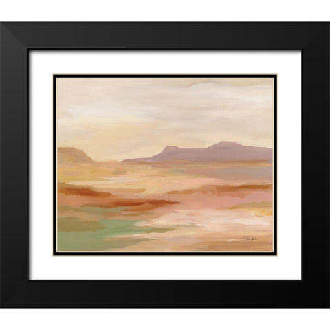 Desert Hues Black Modern Wood Framed Art Print with Double Matting by Vassileva, Silvia