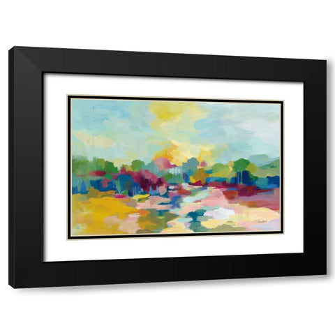 Colorful Inlet Black Modern Wood Framed Art Print with Double Matting by Vassileva, Silvia