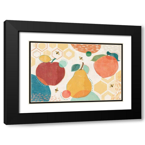 Fruit Frenzy I Black Modern Wood Framed Art Print with Double Matting by Charron, Veronique