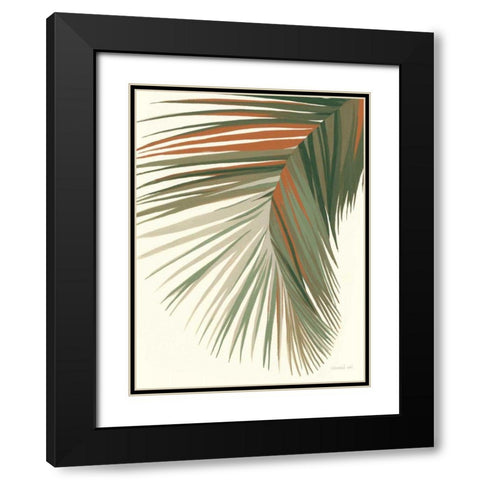 Retro Big Leaf II Reversed Black Modern Wood Framed Art Print with Double Matting by Nai, Danhui