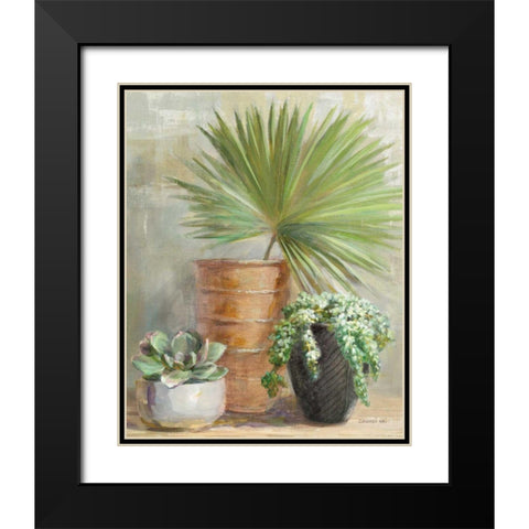 Indoor Garden II Black Modern Wood Framed Art Print with Double Matting by Nai, Danhui