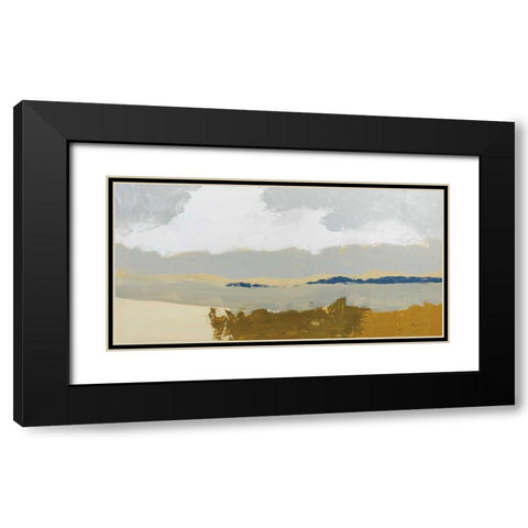 Gold Sands Black Modern Wood Framed Art Print with Double Matting by Munger, Pamela