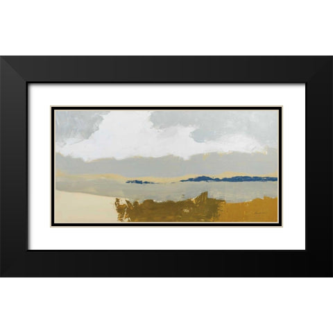 Gold Sands Black Modern Wood Framed Art Print with Double Matting by Munger, Pamela