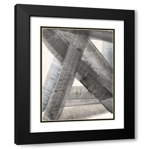 Under the Bridge II Blue Gray Black Modern Wood Framed Art Print with Double Matting by Hristova, Albena