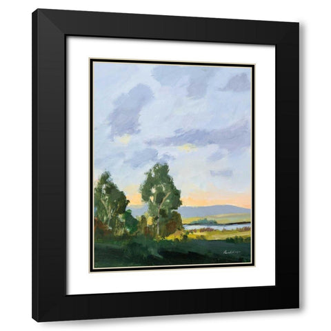 Evening Skies II Black Modern Wood Framed Art Print with Double Matting by Munger, Pamela