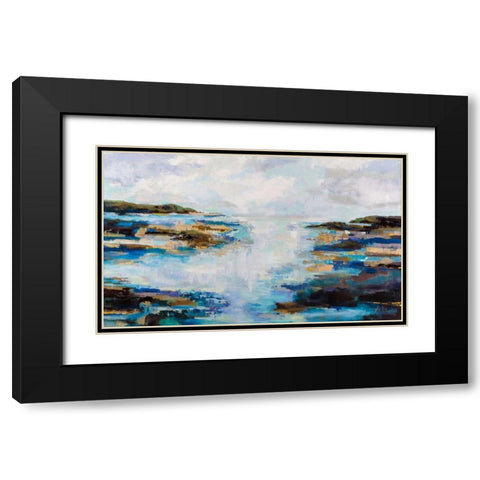 Morning Fog Black Modern Wood Framed Art Print with Double Matting by Vertentes, Jeanette