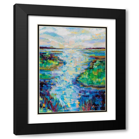 Thriving Marsh Black Modern Wood Framed Art Print with Double Matting by Vertentes, Jeanette