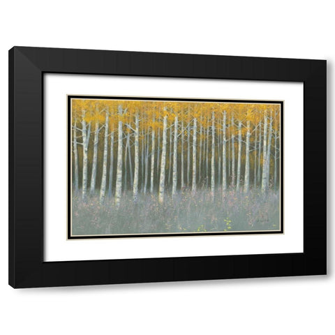 Forest Dusk Black Modern Wood Framed Art Print with Double Matting by Wiens, James