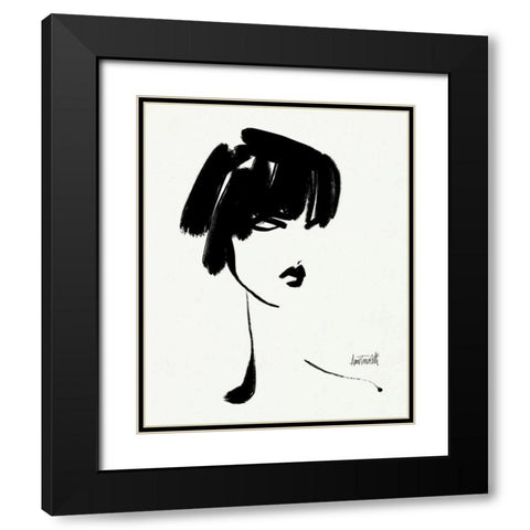 Brush Portrait III Black Modern Wood Framed Art Print with Double Matting by Tavoletti, Anne