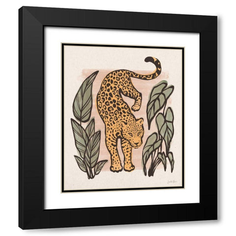 Jungle Cats I Black Modern Wood Framed Art Print with Double Matting by Penner, Janelle