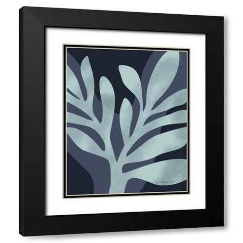 Dreamy Leaves Black Modern Wood Framed Art Print with Double Matting by Gallagher, Megan
