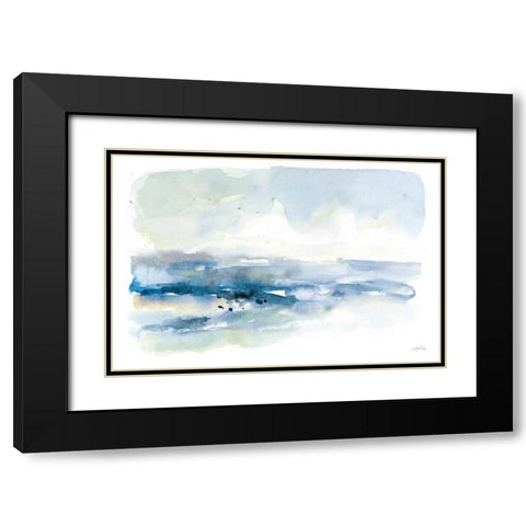 Shoreline Blues I Black Modern Wood Framed Art Print with Double Matting by Pete, Katrina
