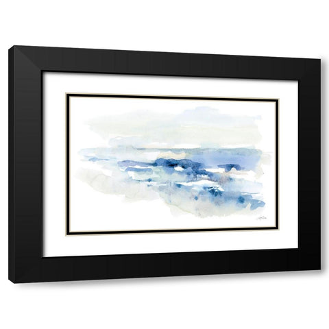 Shoreline Blues II Black Modern Wood Framed Art Print with Double Matting by Pete, Katrina
