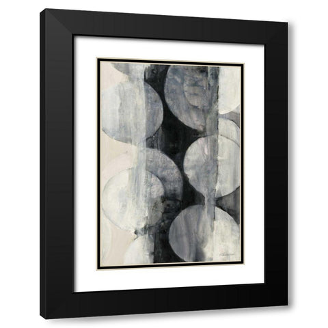 Eclipse Neutral Vertical Black Modern Wood Framed Art Print with Double Matting by Hristova, Albena
