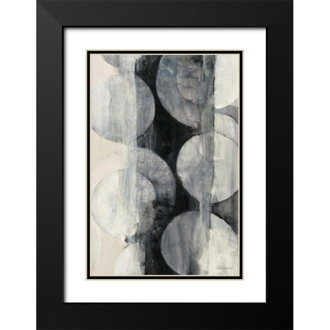 Eclipse Neutral Vertical Black Modern Wood Framed Art Print with Double Matting by Hristova, Albena