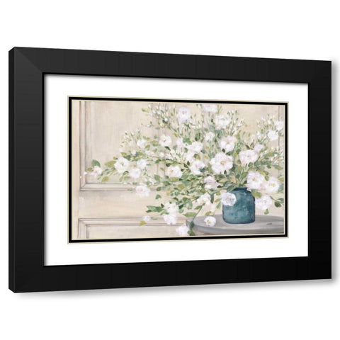 White Bouquet Black Modern Wood Framed Art Print with Double Matting by Purinton, Julia