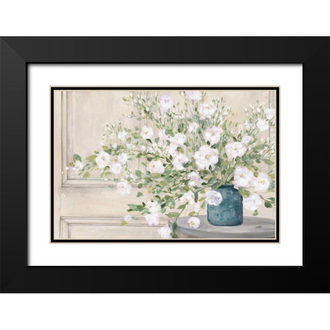 White Bouquet Black Modern Wood Framed Art Print with Double Matting by Purinton, Julia