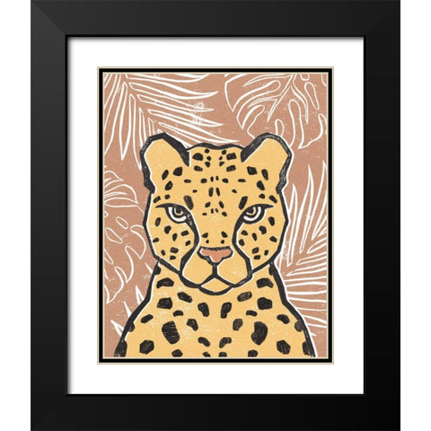 Jungle II Terracotta Black Modern Wood Framed Art Print with Double Matting by Hershey, Moira