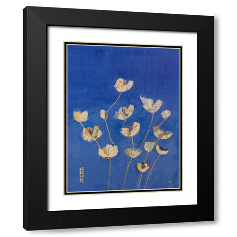 Kims Tulips Black Modern Wood Framed Art Print with Double Matting by Day, Kellie