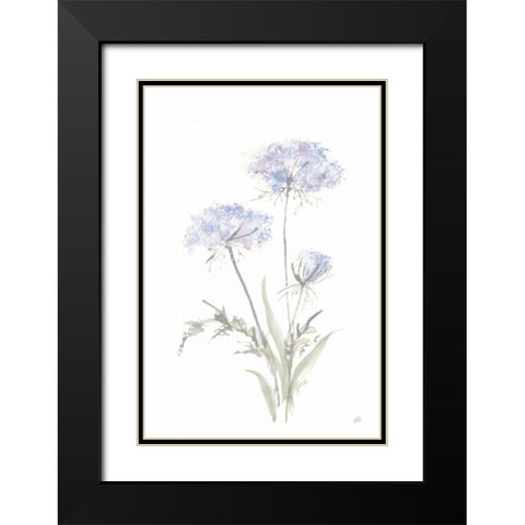 Tall Queen Annes Lace I Black Modern Wood Framed Art Print with Double Matting by Paschke, Chris