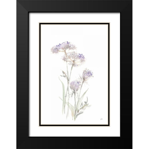 Tall Queen Annes Lace II Black Modern Wood Framed Art Print with Double Matting by Paschke, Chris
