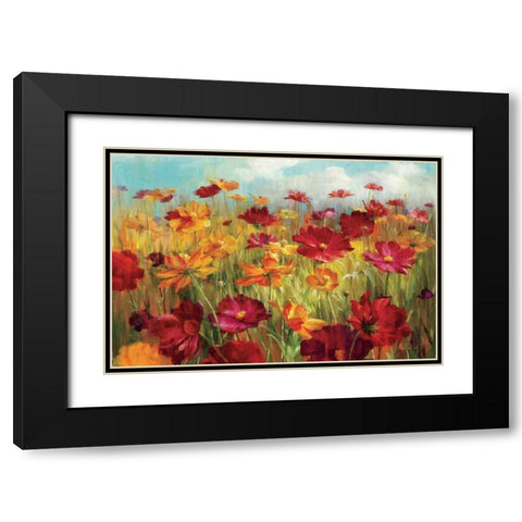 Cosmos in the Field Black Modern Wood Framed Art Print with Double Matting by Nai, Danhui