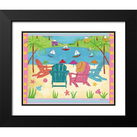 Beach Living IV Black Modern Wood Framed Art Print with Double Matting by Zaman, Farida