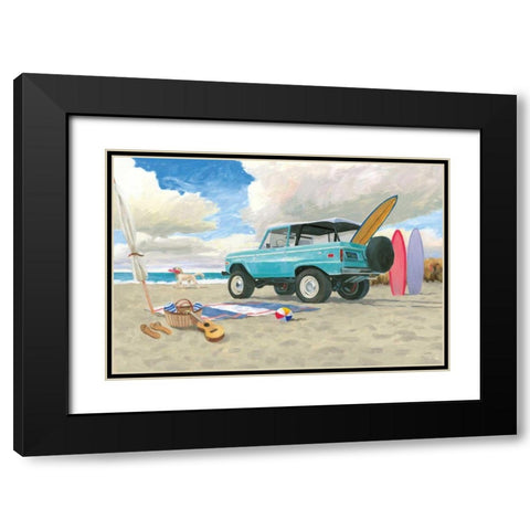 Beach Ride I Black Modern Wood Framed Art Print with Double Matting by Wiens, James