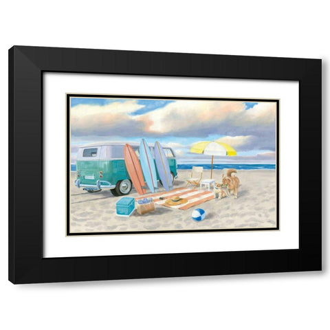 Beach Ride II Black Modern Wood Framed Art Print with Double Matting by Wiens, James