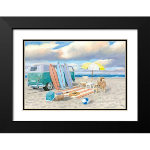 Beach Ride II Black Modern Wood Framed Art Print with Double Matting by Wiens, James