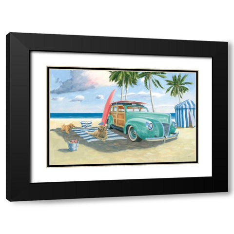 Beach Ride III Black Modern Wood Framed Art Print with Double Matting by Wiens, James