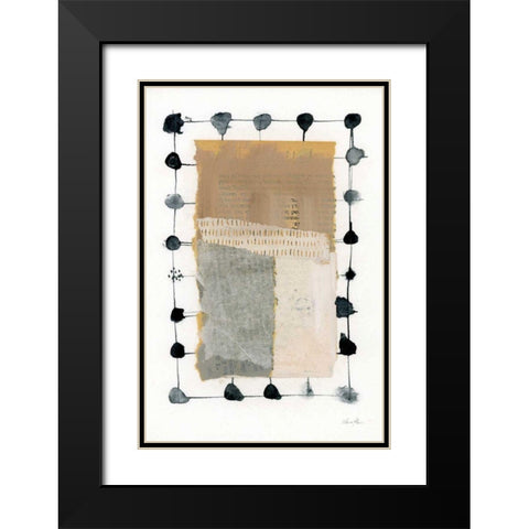 Neutral Collage II Black Modern Wood Framed Art Print with Double Matting by Horn, Laura