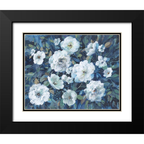 Rugosa Roses Black Modern Wood Framed Art Print with Double Matting by Nai, Danhui