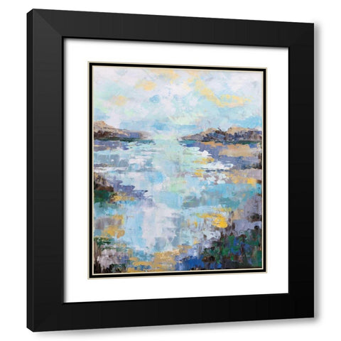 Whisper Black Modern Wood Framed Art Print with Double Matting by Vertentes, Jeanette