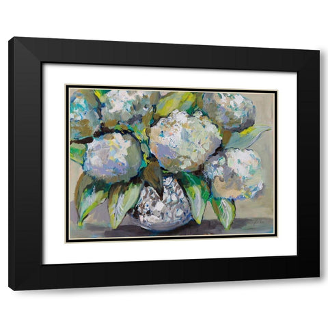 Coastal Bloom Black Modern Wood Framed Art Print with Double Matting by Vertentes, Jeanette