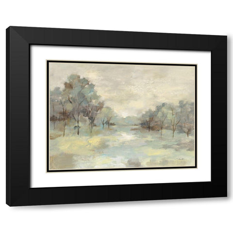 Scenic Treescape Black Modern Wood Framed Art Print with Double Matting by Vassileva, Silvia