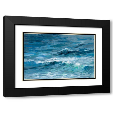 Deep Blue Sea Black Modern Wood Framed Art Print with Double Matting by Vassileva, Silvia