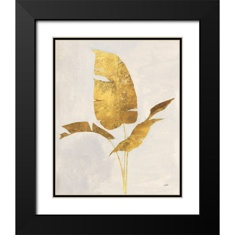 Gilded Palm Botanical II Black Modern Wood Framed Art Print with Double Matting by Purinton, Julia