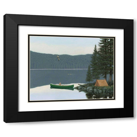 Happy Place IV Black Modern Wood Framed Art Print with Double Matting by Wiens, James